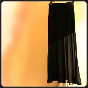 Black and had sheer maxi skirt